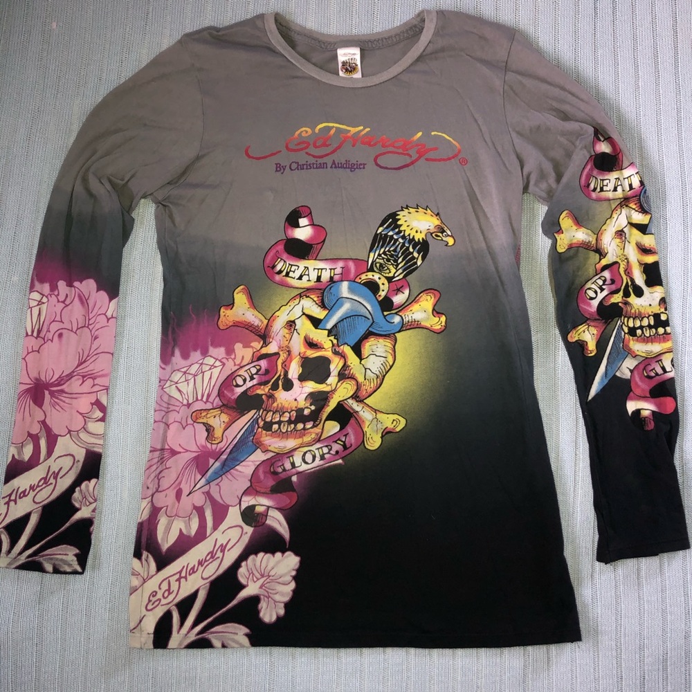 ed hardy women’s long sleeve t shirt 💸💕